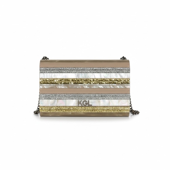 Kurt Geiger London Party Eagle Clutch - Gold, Silver, Champagne, and Pearl - Picture 7 of 16